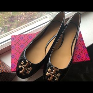 Tory Burch Claire Patent Ballet Flats 7.5